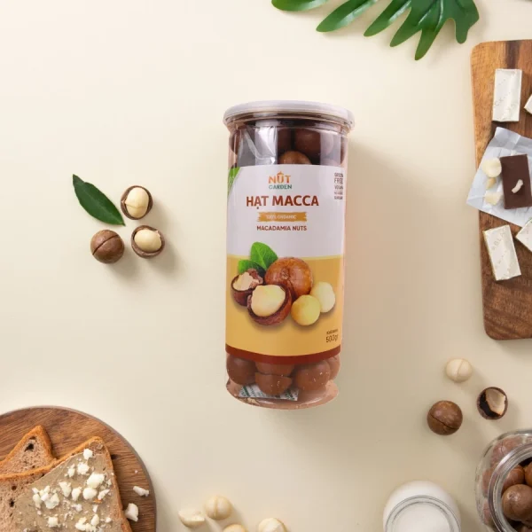 Hạt Macca Úc Nứt Vỏ Chính Hãng Nut Garden - Nhập Khẩu 100% Úc - 200gr, 500gr - Hình ảnh 2