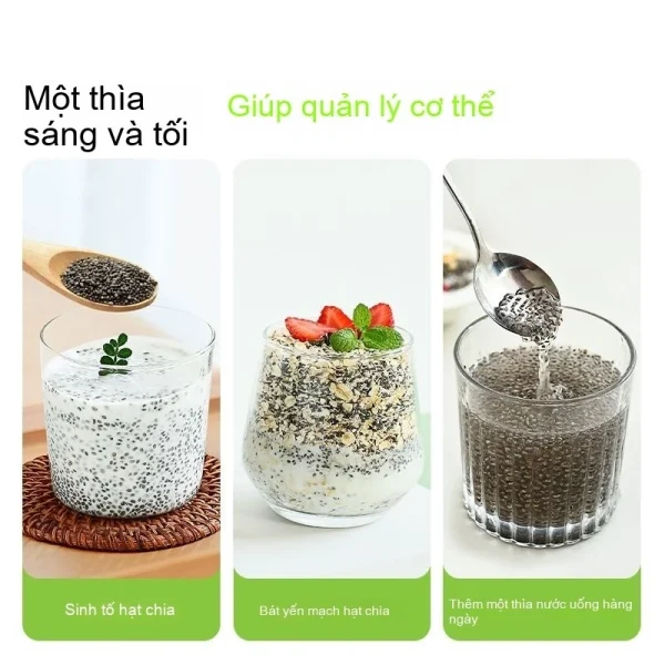 Hạt chia organic hữu cơ giảm cân chính hãng nhập khẩu Mexico giàu chất xơ protein ít đường no lâu - Hình ảnh 3